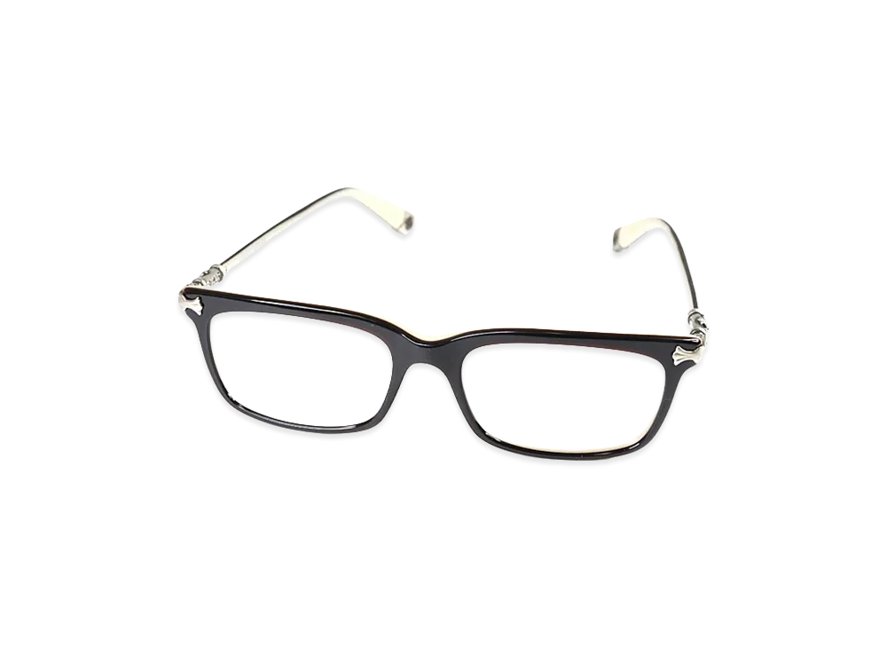 Chrome Hearts FUN HATCH Square Optical Glasses "Brown/Cream"