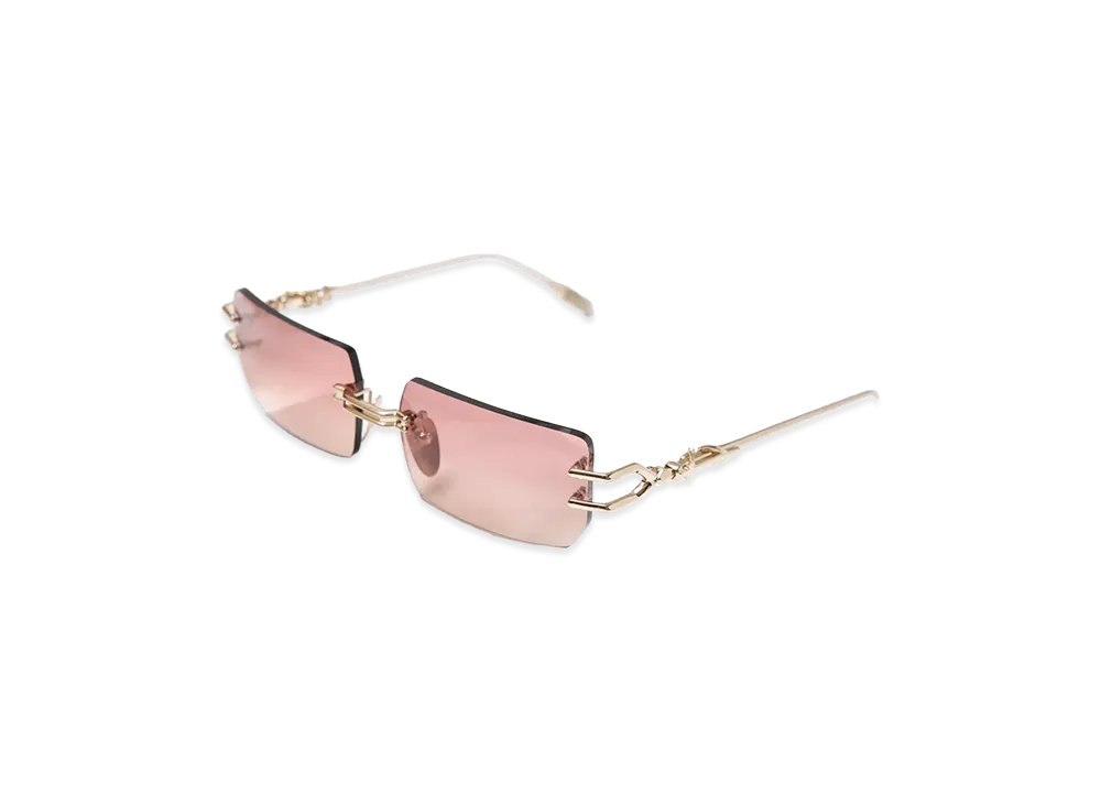 Chrome Hearts LORDIE Gold Plated Sunglasses "Gold/Pink"