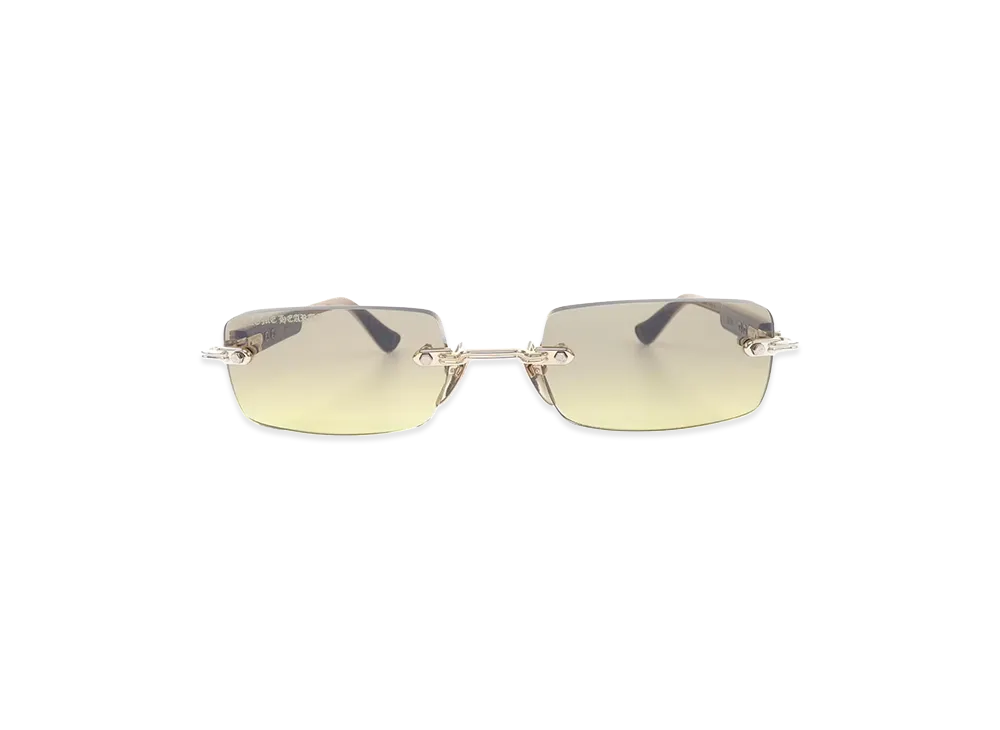 Chrome Hearts DEEP I Square Sunglasses "Gold"