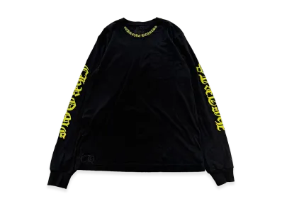 Chrome Hearts Old English Neck Logo L/S T-Shirt "Black/Yellow"