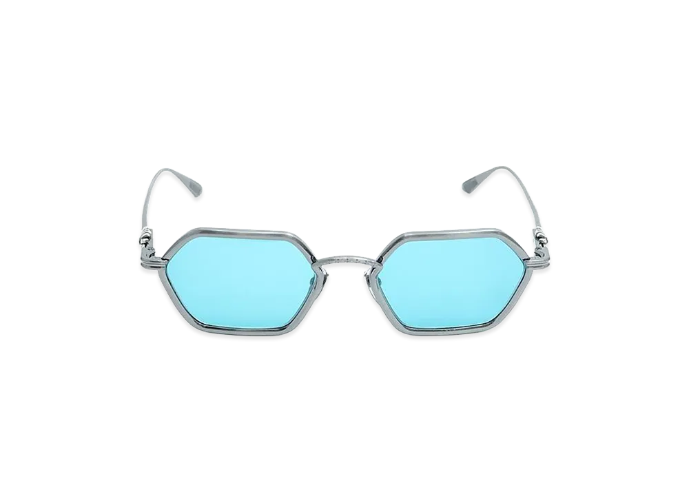 Chrome Hearts DATASS Hexagon CH Cross Sunglasses "Silver/Blue"