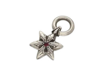 Chrome Hearts Star Charm Ruby SV925 Pendant Top "Silver"