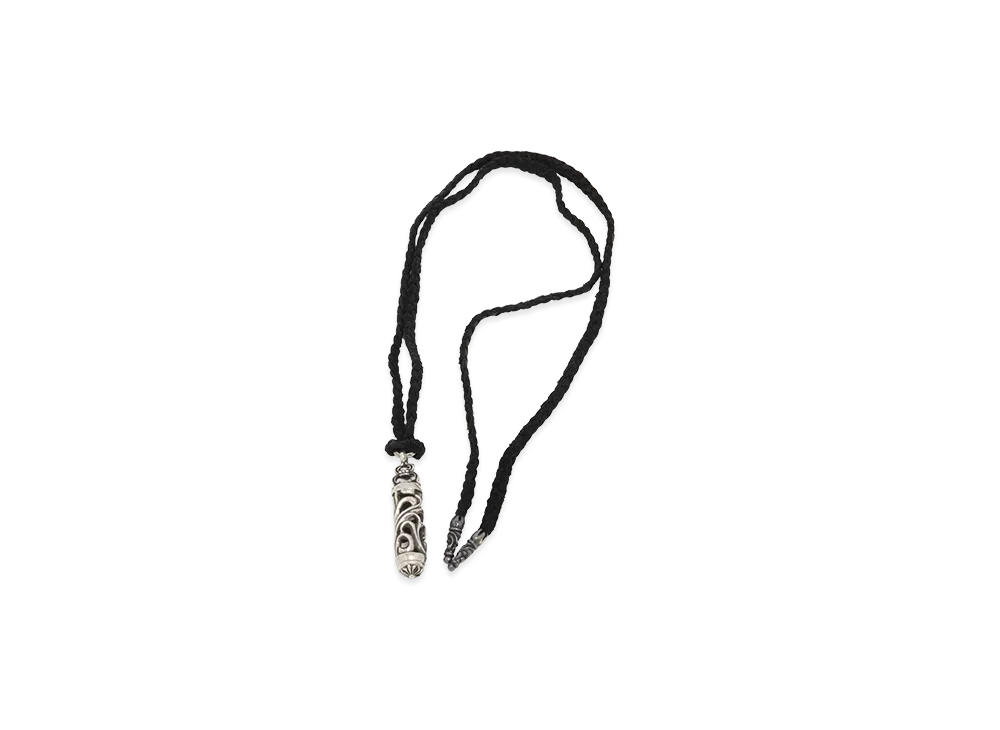 Chrome Hearts Roller SV925 Leather Blade Necklace "Silver/Black"