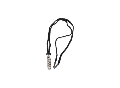 Chrome Hearts Roller SV925 Leather Blade Necklace "Silver/Black"