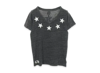 Chrome Hearts Star Print V-Neck S/S T-Shirt "Grey"