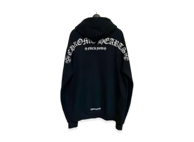 Chrome Hearts Fuck You Arch Logo Zip Up Hoodie "Black"