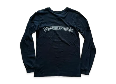Chrome Hearts Scroll Cemetery Cross Print L/S T-Shirt "Black"