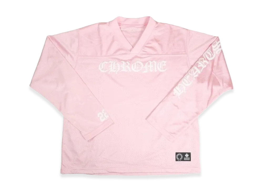クロムハーツ メッシュワームアップジャージ ロングスリーブ Tシャツ "ピンク"