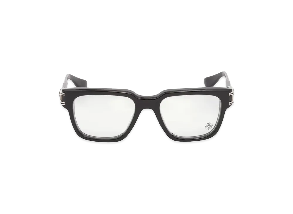 Chrome Hearts Bulge Floral Cross Optical Glasses "Black/Silver"