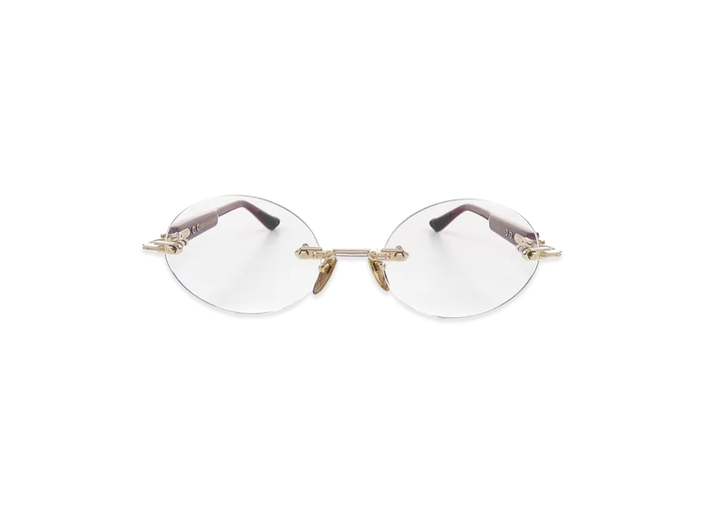 Chrome Hearts Chrome Hearts Deep III Optical Glasses "Red/Gold"