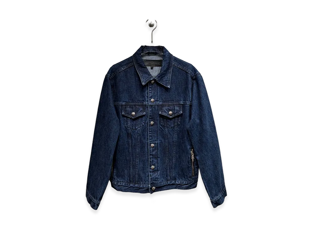 Chrome Hearts Motorbreath Silver Button Denim Jacket "Blue"