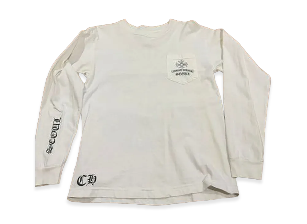クロムハーツ ソウル限定 CHプラス プリント ロングスリーブ Tシャツ "ホワイト"