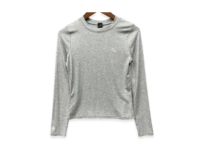 Chrome Hearts Y Not Slim Fit CH Logo Embroidery Thermal L/S T-Shirt "Light Gray"