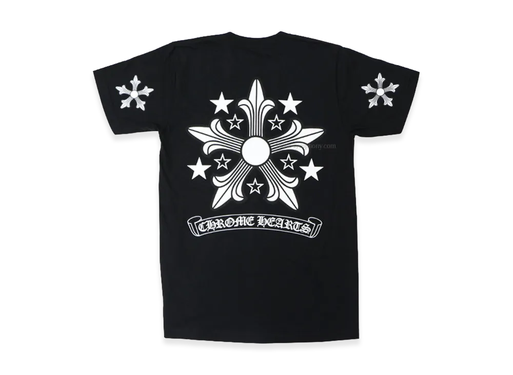Chrome Hearts Scroll Label Large Star S/S T-Shirt "Black"