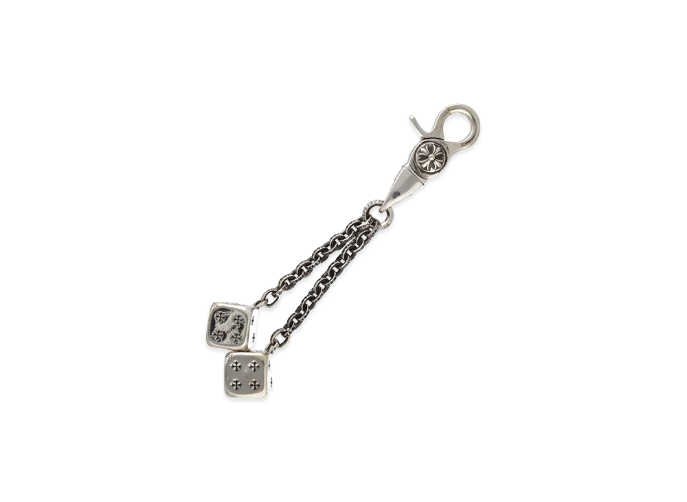 Chrome Hearts Double Dice Clip Key Chain Silver 925 "Silver"