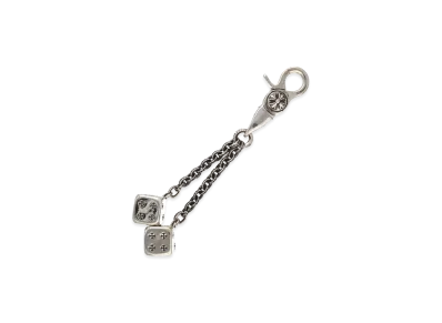 Chrome Hearts Double Dice Clip Key Chain Silver 925 "Silver"