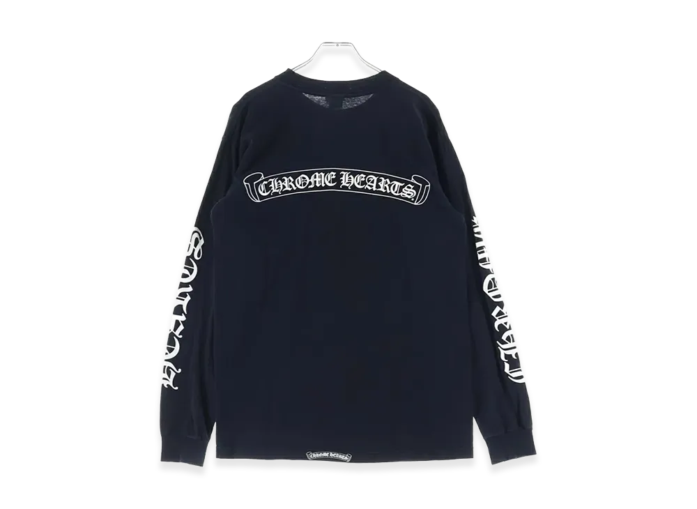 クロムハーツ オールド アームロゴ スクロールラベル ロングスリーブ Tシャツ "ブラック"