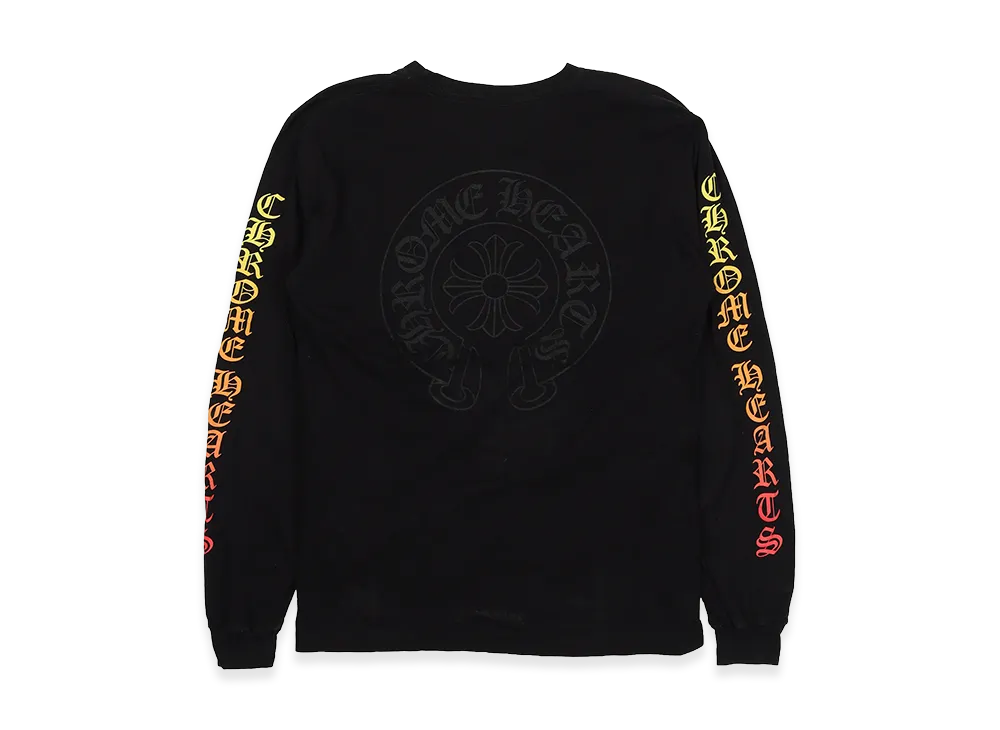 Chrome Hearts Back Horseshoe Gradient Sleeve L/S T-Shirt "Black"
