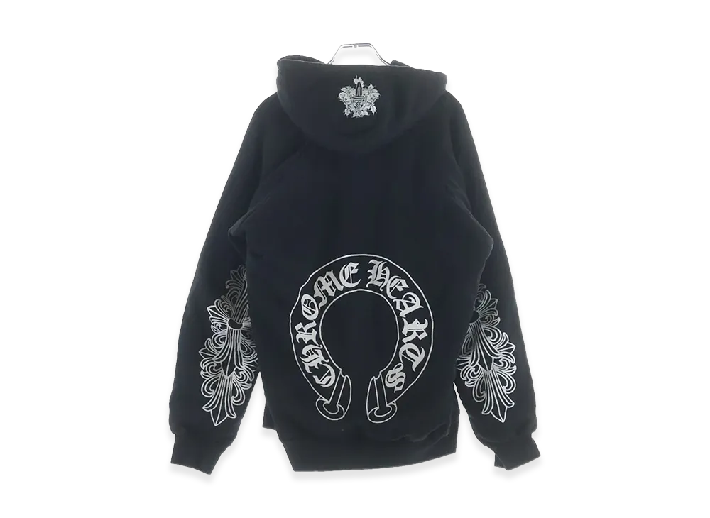 Chrome Hearts Old Horseshoe Floral Thermal Hoodie "Black"