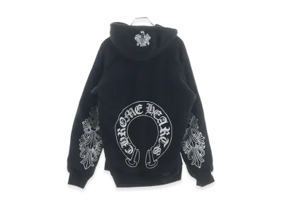 Chrome Hearts Old Horseshoe Floral Thermal Hoodie "Black"