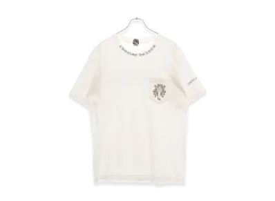 Chrome Hearts Old Neck Logo Dagger Back Scroll Label S/S T-Shirt "White"