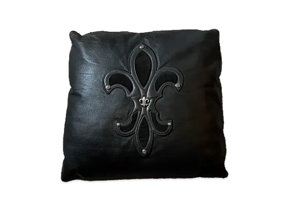 Chrome Hearts Pre-owned Leather Cushion Pillow "Black"