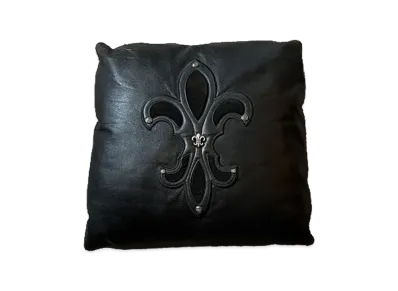 Chrome Hearts Pre-owned Leather Cushion Pillow "Black"