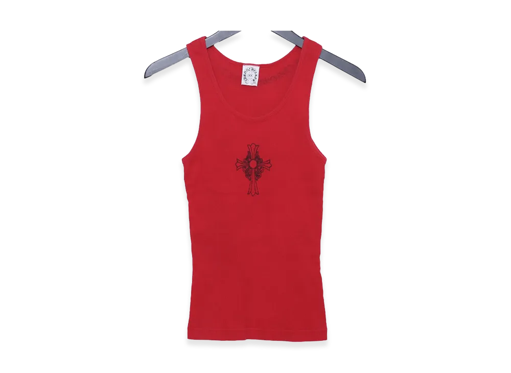 Chrome Hearts Old Cross Print Tank Top "Red"