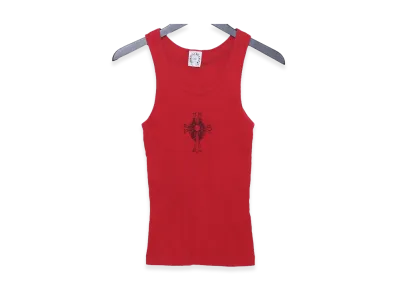 Chrome Hearts Old Cross Print Tank Top "Red"