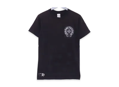 Chrome Hearts Old Star Horseshoe Scroll Label Print S/S T-Shirt "Black"
