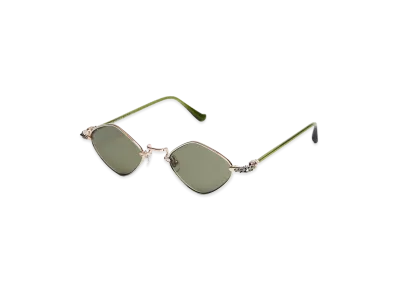 Chrome Hearts DIAMOND DOG Sunglasses "Gold/Clear Green"