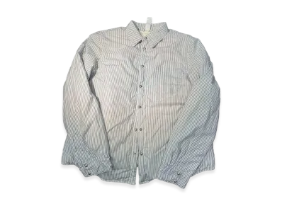 Chrome Hearts Loose Ends Down Striped Shirt Jacket "White/Blue"