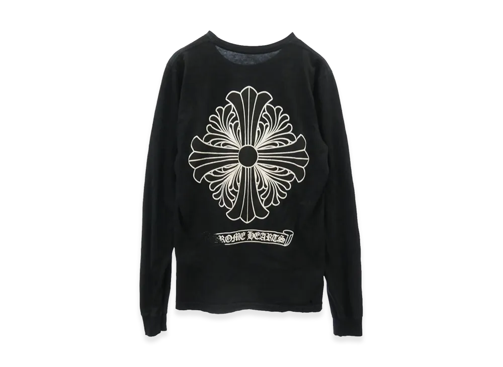 Chrome Hearts Back Scroll CH Plus Cross Print L/S T-Shirt "Black"