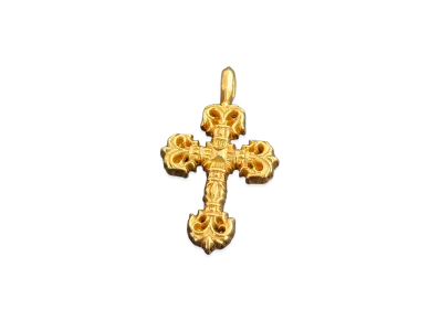 Chrome Hearts 22K Tiny Filigree Cross Pendent Top "Gold"