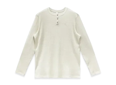 Chrome Hearts Waffle Henley Collar CH Logo Embroidered L/S T-Shirt "White"