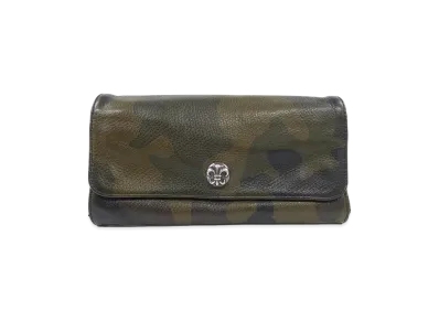 Chrome Hearts Judy Wallet Camouflage Fleur Button Magnet Type "Black"