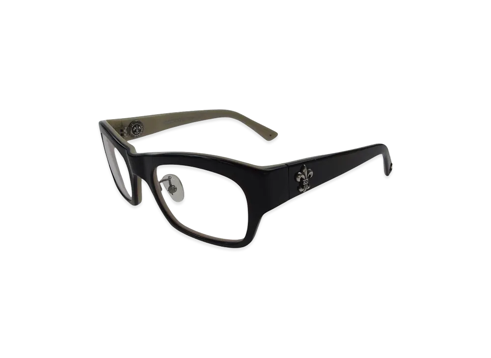 Chrome Hearts Women's BLUE BALLZ Optical Glasses "Black/Off White"