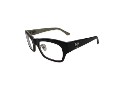 Chrome Hearts Women's BLUE BALLZ Optical Glasses "Black/Off White"
