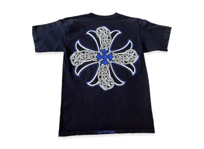 Chrome Hearts Celtic Logo Cross Logo Floral Logo S/S T-Shirt "Black/Blue"