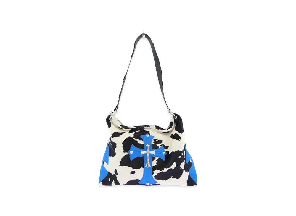 Chrome Hearts Litlle Lyon Large Cross Harako Bag "Zebra/Blue"
