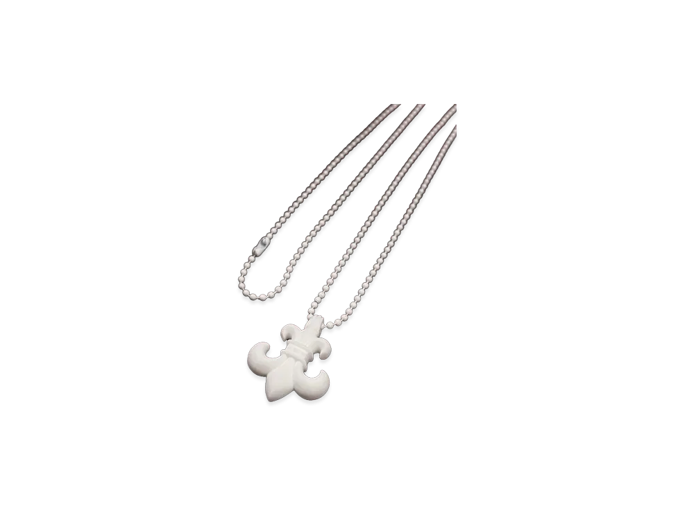 Chrome Hearts BS Fleur Silicone Rubber Necklace "White"