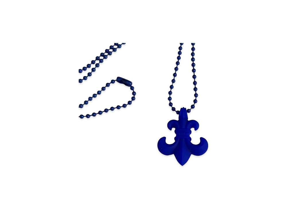 Chrome Hearts BS Fleur Silicone Rubber Necklace "Blue"