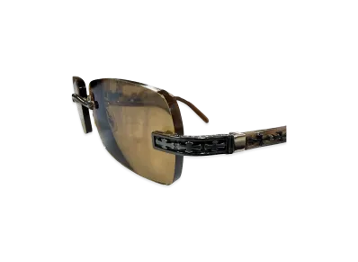 Chrome Hearts THREE BOB Rimless Sunglasses "Brown"