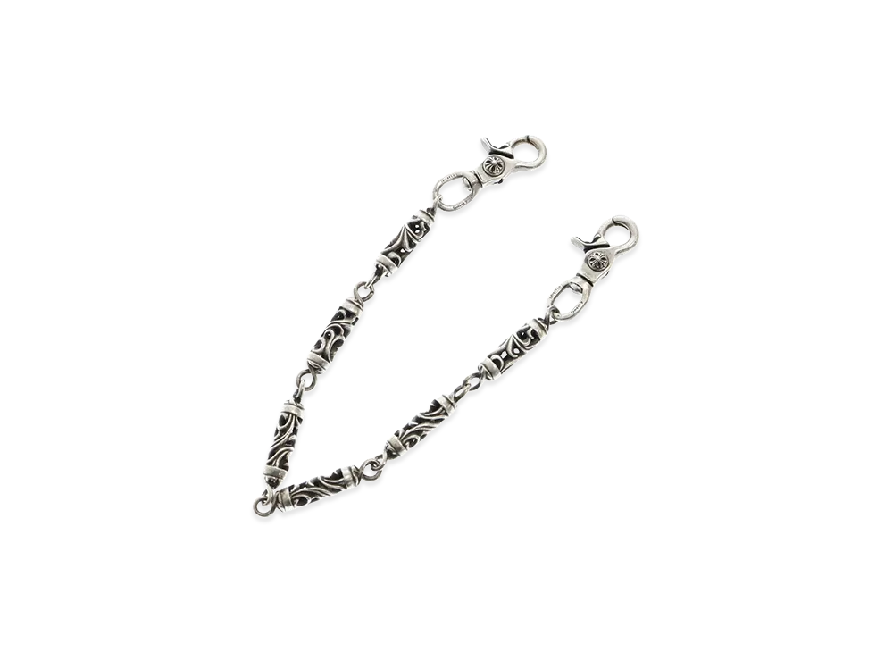 Chrome Hearts 2 Clip Roller Wallet Chain Short "Silver"