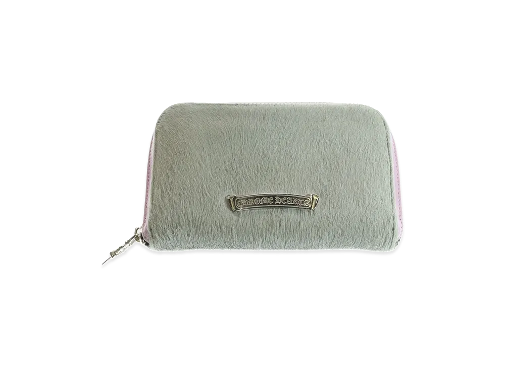 Chrome Hearts Mini Round Zip Unborn Calf Leather Wallet "Green"