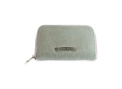 Chrome Hearts Mini Round Zip Unborn Calf Leather Wallet "Green"