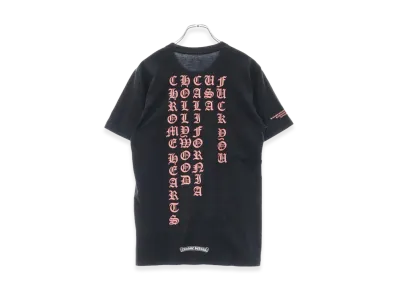 Chrome Hearts Neon Pink Logo S/S T-Shirt "Black/Pink"