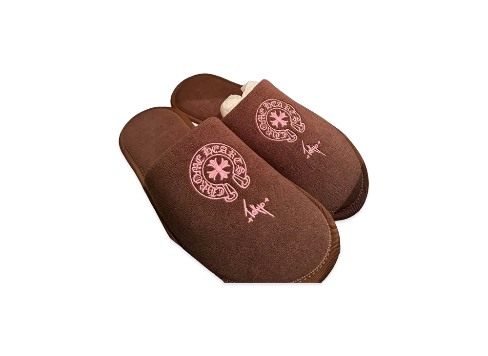 Chrome Hearts Horseshoe Slippers "Brown/Pink"