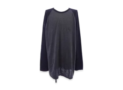 Chrome Hearts Cross Patch Raglan L/S T-Shirt "Black/Gray"