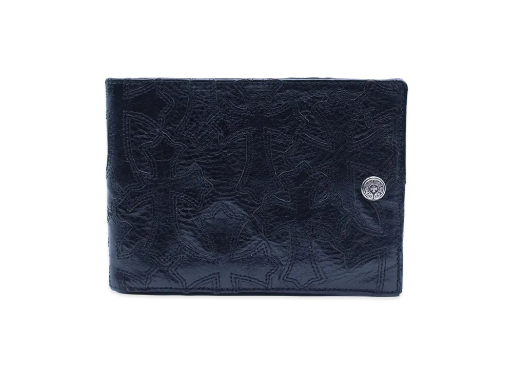 Chrome Hearts ANTI NOTHING 2 DO Heavy Leather Wallet "Black"